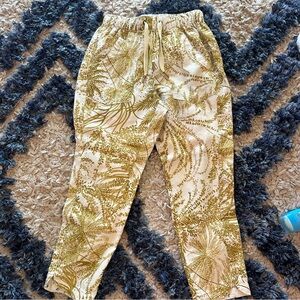 Anthropologie Pilcro Tropical Print Pants